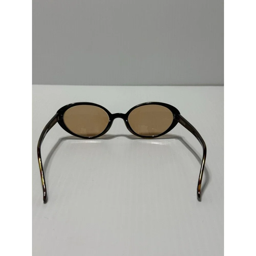 VTG GUESS GU 646 LUXE DA/BLK-1 Womens Brown Semi Cat Eye Eyeglasses FRAMES ONLY